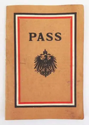 Pass 1916 Sieradz Polen Grenzübertritt Ausweis