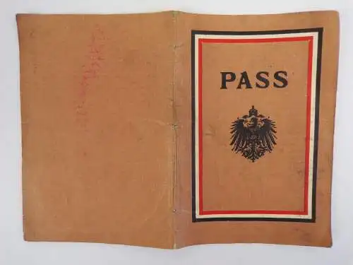 Pass 1916 Sieradz Polen Grenzübertritt Ausweis