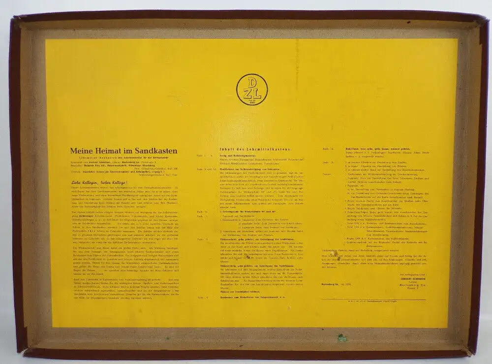 Meine Heimat im Sandkasten 1956 Lehrmittel Baukasten Scheibner Marienberg  8