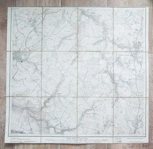 Karte Oederan 1921 Lithographie alte Landkarte 1:25000