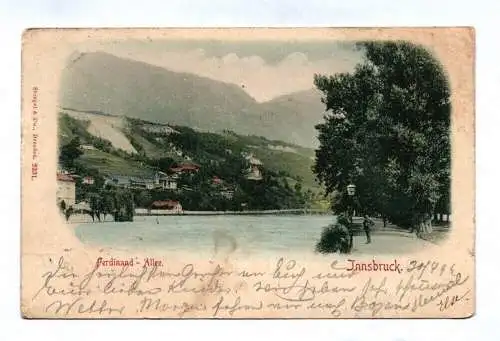 Ak Ferdinand Allee Innsbruck 1899 Österreich