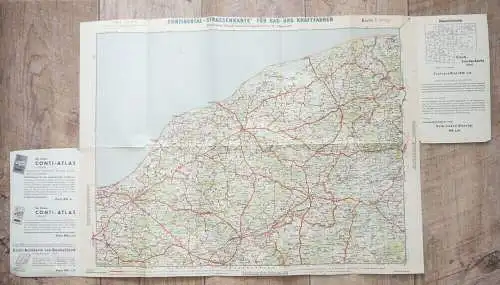 Alte Continental Straßenkarte 1:300000 Landkarte 23 Stolp Pommern
