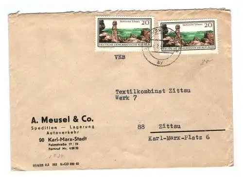 Brief Spedition Lagerung Autoverkehr Karl Marx Stadt DDR 