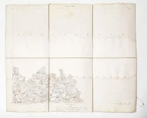 Alte Karte Milkel Bautzen Sachsen 1862 W Hase gestochene Landkarte