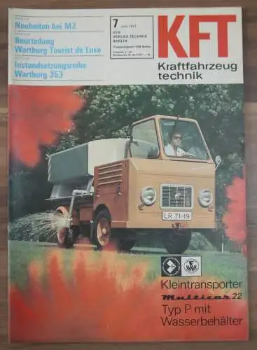 Neuheiten bei MZ Beurteilung Wartburg Tourist de Luxe KFT Juli 1971 Kleintranspo