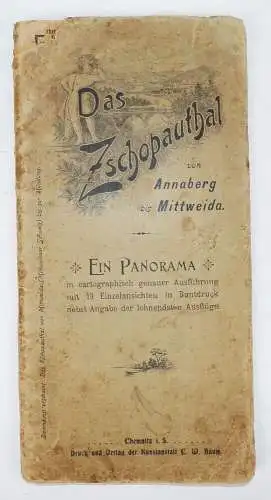 Das Zschopautal von Annaberg bis Mittweida um 1900 Leporello Panorama