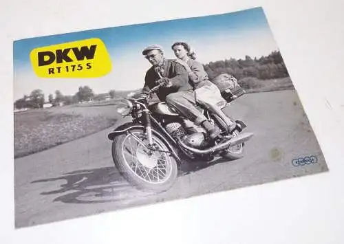 DKW RT 175 S Motorrad Prospekt Oldtimer 