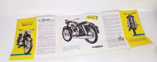 DKW RT 175 S Motorrad Prospekt Oldtimer 