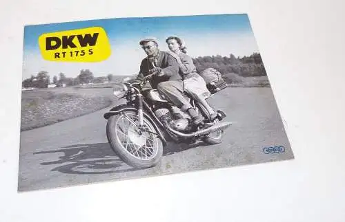 DKW RT 175 S Motorrad Prospekt Oldtimer 
