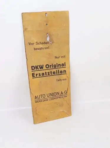 DKW Ersatzteile alte Papiertüte Oldtimer Zubehör Auto Union Zschopau Vorkrieg