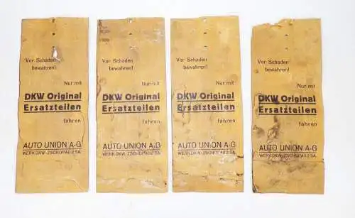 DKW Ersatzteile alte Papiertüte Oldtimer Zubehör Auto Union Zschopau Vorkrieg