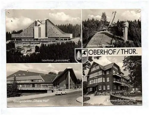 Ak Oberhof Thüringen Interhotel Panorama Schanze am Rennsteig Großgaststätte