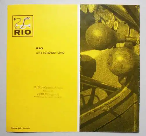 Altes Prospekt Rio Modellautos 