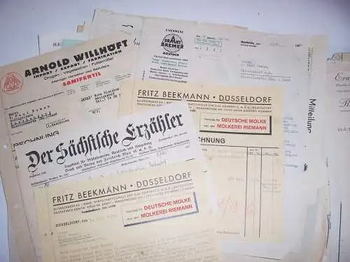 Konvolut Rechnungen 1930er Geflügelzucht Mästerei Quittungen Papiere !