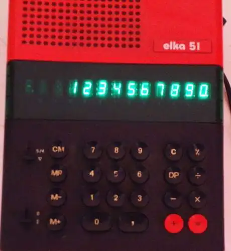 Elka 51 Taschenrechner Orange True Vintage calculator