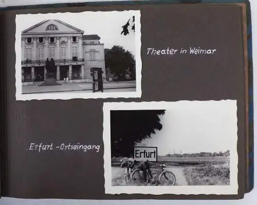 Fotoalbum Fahrrad Tour 1959 Pirna Leipzig Jena Erfurt Sömmerda Fotos