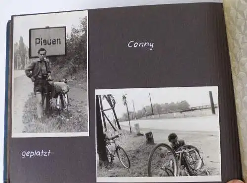 Fotoalbum Fahrrad Tour 1959 Pirna Leipzig Jena Erfurt Sömmerda Fotos