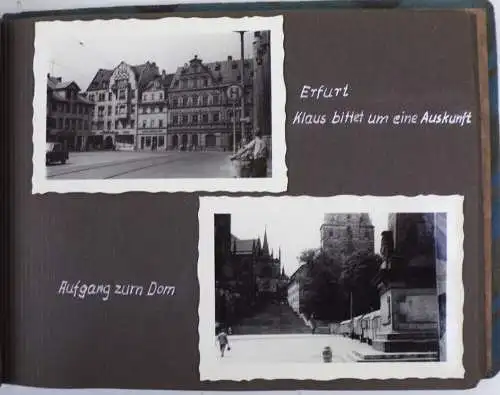 Fotoalbum Fahrrad Tour 1959 Pirna Leipzig Jena Erfurt Sömmerda Fotos