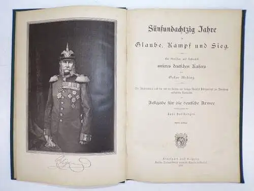 Fünfundachtzig Jahre in Glaube Kampf und Sieg 1883 Kaiser Wilhelm Buch