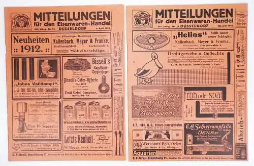 Mitteilung für den Eisenwaren Handel Düsseldorf Reklame Anzeiger 1912 Zeitschrif
