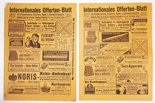 Internationales Offerten Blatt Eisenkurzwaren 1912 Spielzeug