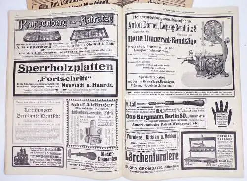 Der Süddeutsche Möbel und Bauschreiner Schreiner Tischler 1912 1913 Zeitschrift