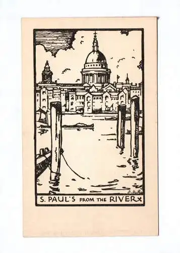 Ak Saint Pauls Church from RIver London
