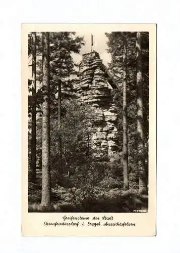 Ak Greifensteine der Stadt Ehrenfriedersdorf im Erzgebirge Aussichtsfelsen 1955