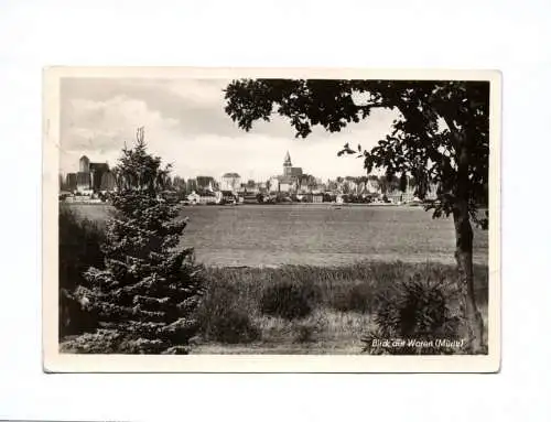 Ak Blick auf Waren Müritz 1954