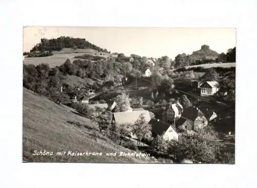 Ak Schöna mit Kaiserkrone und Zirkelstein 1968