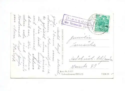 Ak Saarow Strandbad 1959 Stempel Diensdorf über Fürstenwalde