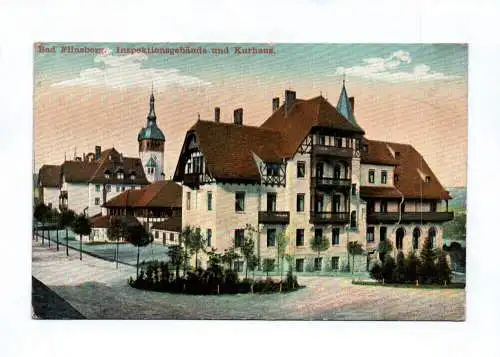 Ak Bad Flinsberg Inspektionsgebäude und Kurhaus Polen