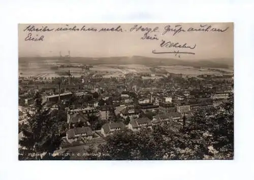 Ak Pößneck Totalansicht von der Altenburg aus 1927