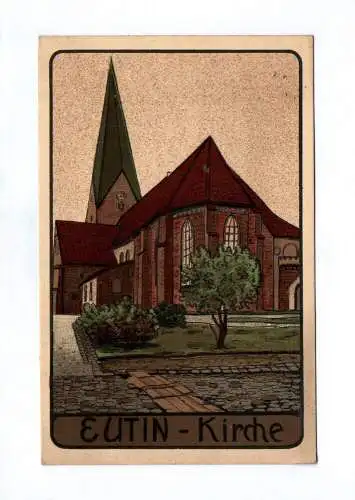 Künstler Ak Eutin Kirche Schleswig-Holstein