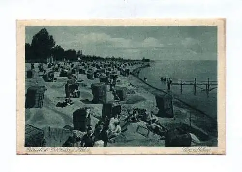 Ak Ostseebad Grömitz in Holstein Strandleben Menschen am Strand
