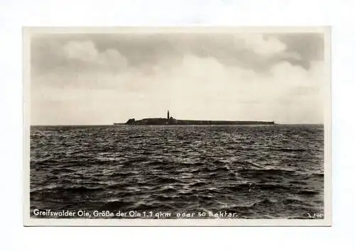 Ak Greifswalder Oie Insel Kröslin Blick aus der Ferne