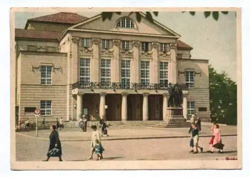 Ak Nationaltheater Weimar Landpoststempel Uhyst 1954