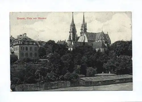 Ak Basel Pfalz mit Münster