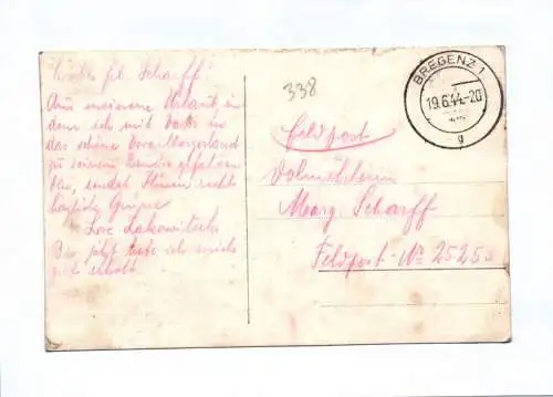 Ak Dornbirn Vorarlberg 1944 Feldpost
