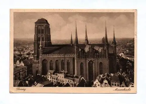 Ak Danzig Marienkirche 1931