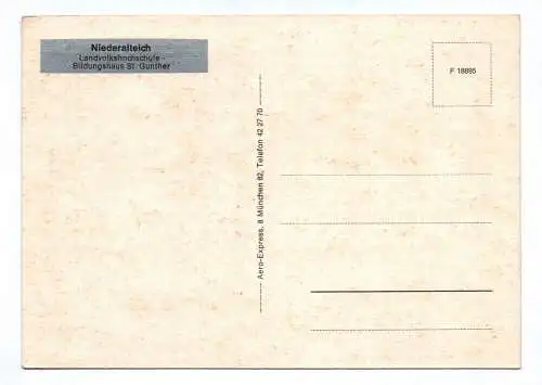 Ak Niederalteich Landvolkshochschule Bildungshaus St Gunther