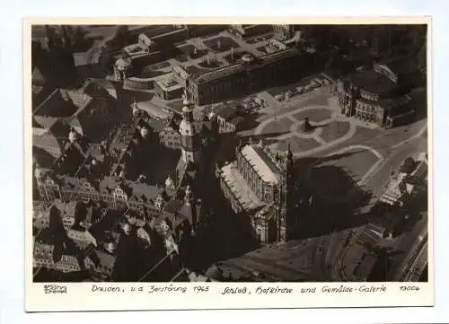 Ak Dresden vor der Zerstörung 1945 Schloß Hofkirche und Gemälde Galerie