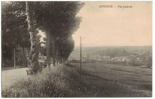 Ak Givonne Vue Generale 1914 France 