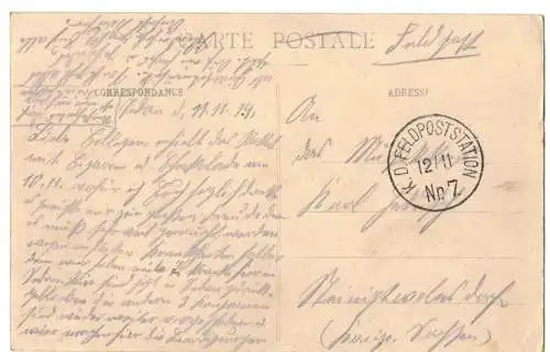 Ak Givonne Vue Generale 1914 France 