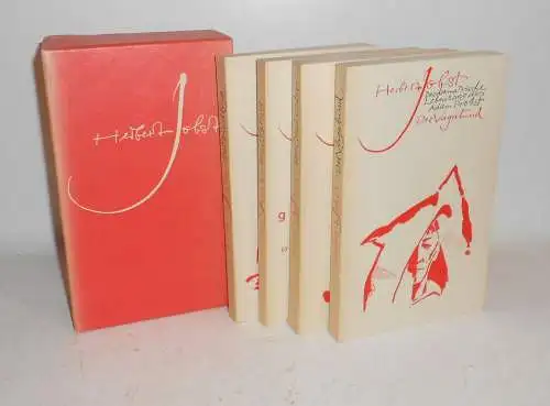 4 x Bücher im Schuber HERBERT JOST Vagabund Findling Glücksucher Zögling 1984