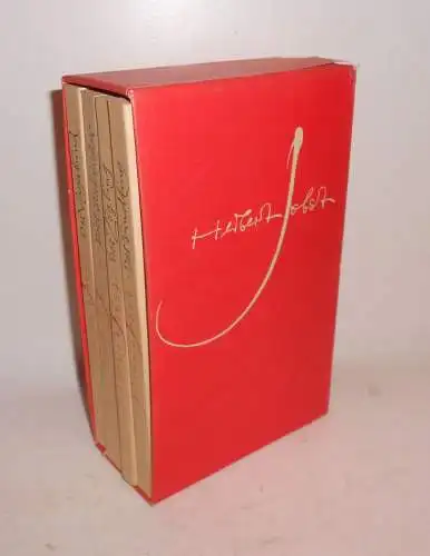 4 x Bücher im Schuber HERBERT JOST Vagabund Findling Glücksucher Zögling 1984