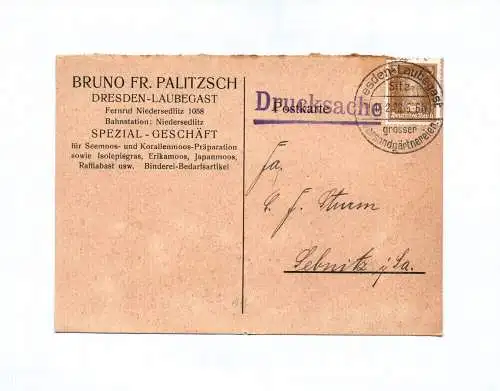 Drucksache Bruno Fr Palitzsch Dresden Laubegast Spezial Geschäft 1928