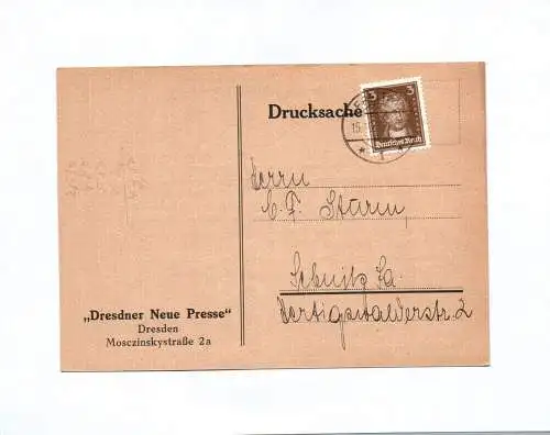 Drucksache Dresdner Neue Presse Dresden 1927
