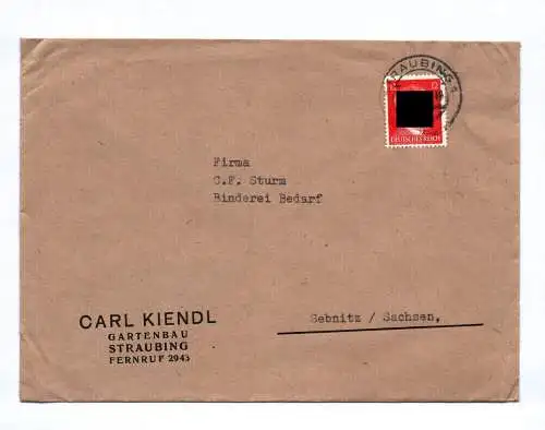 Brief Carl Kiendl Gartenbau Straubing 1943