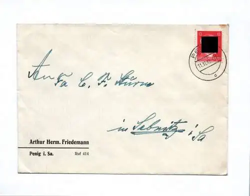 Brief Arthur Herm Friedemann Penig in Sachsen 1942